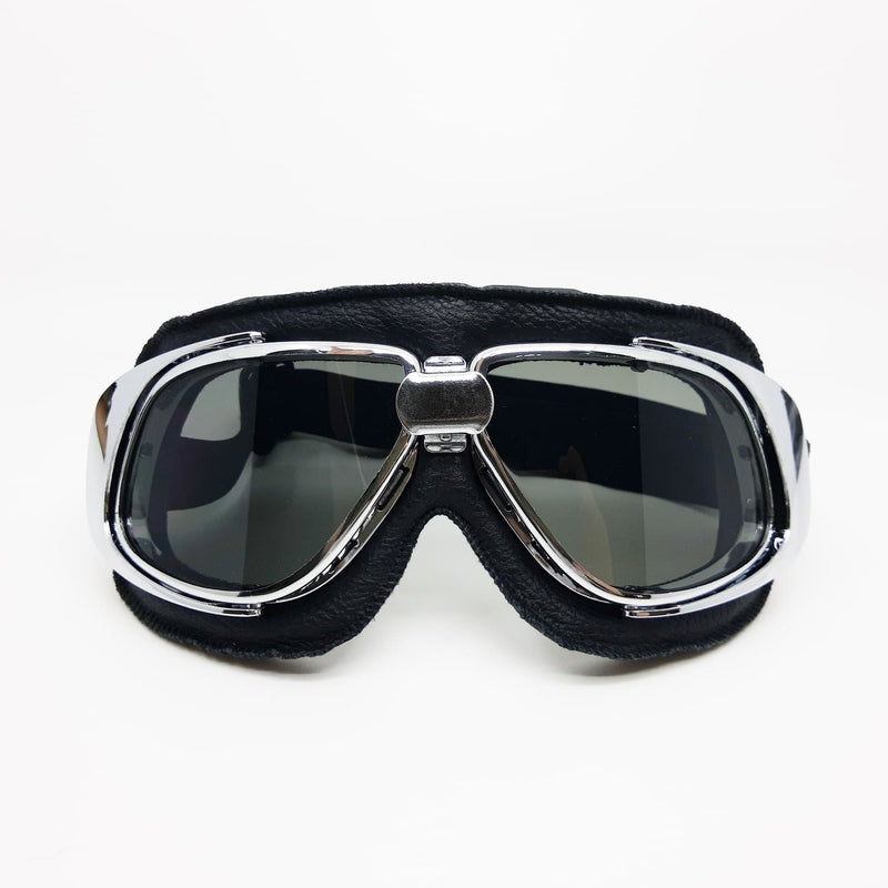 lunettes aviateur vintage noir et argent