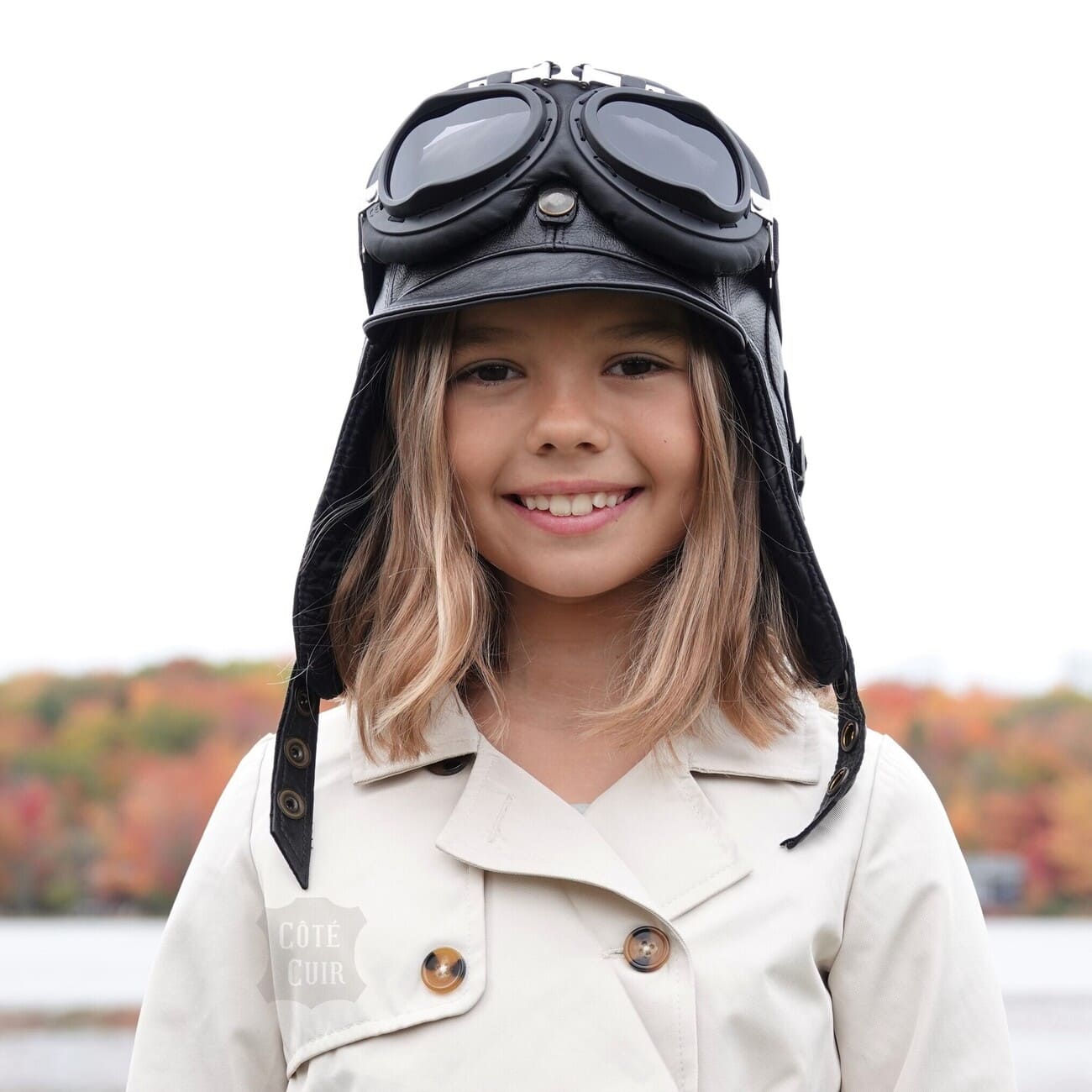 Chapeau aviateur pour enfant avec ou sans lunettes d'aviation